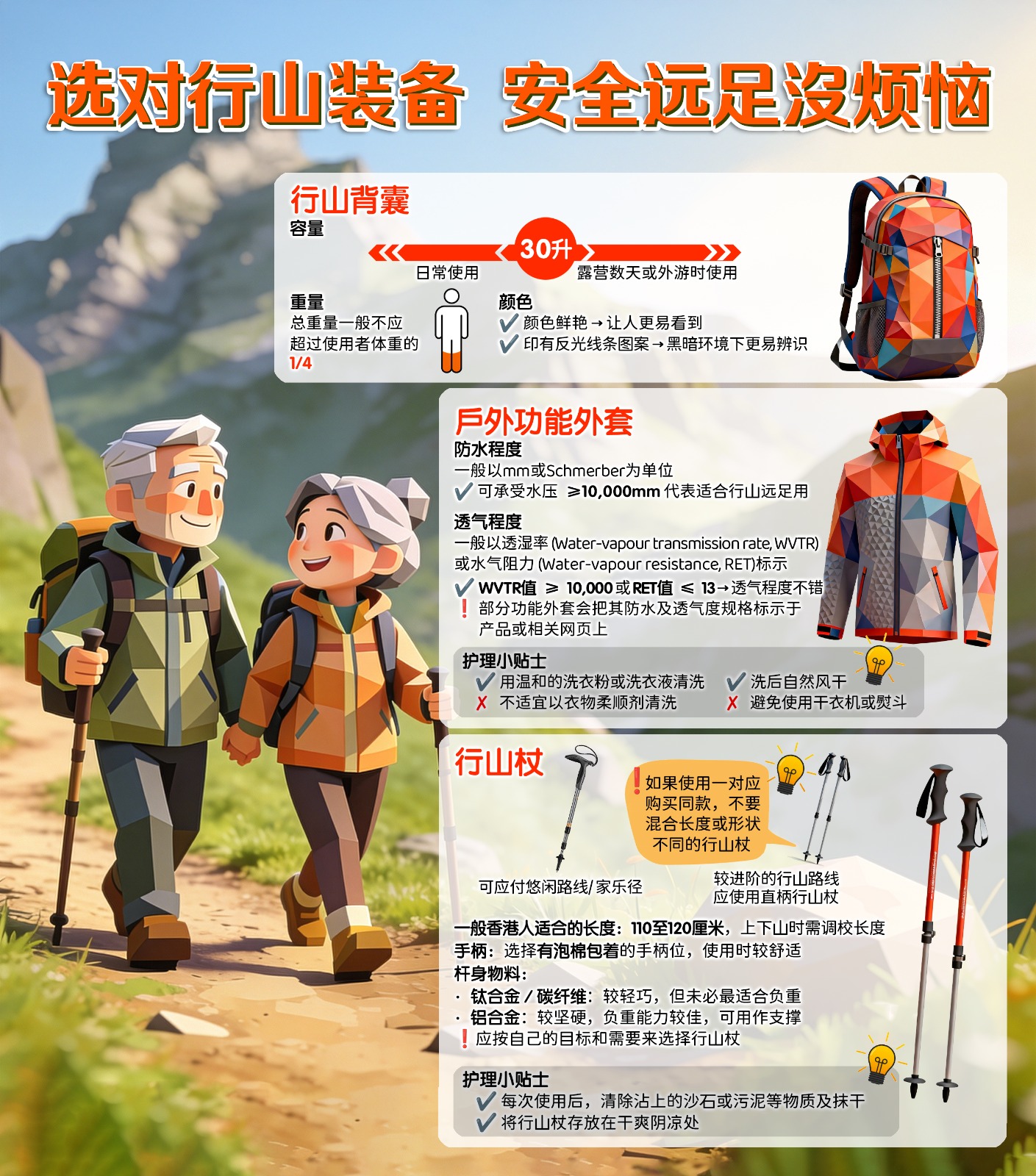 揀啱行山裝備  